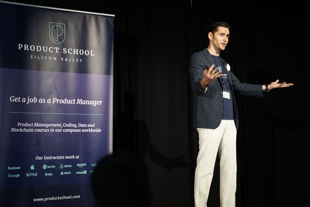 person giving presentation