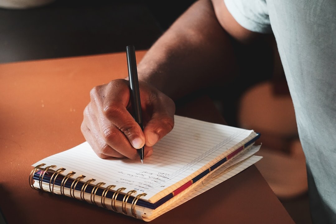 person journaling thoughts