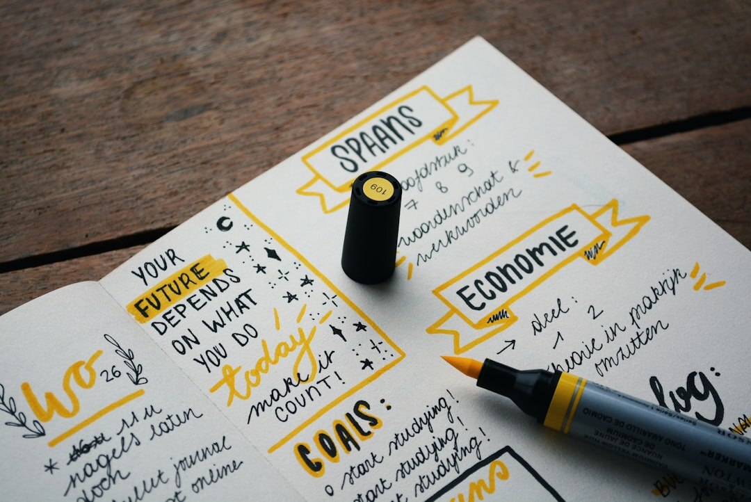 person setting goals on paper